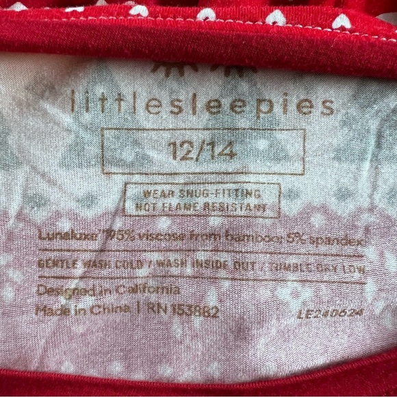 Little Sleepies Fair Isle Festive Holiday Pajamas Size 12/14 - Picture 6 of 10